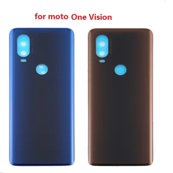 10 бр./лот за Motorola Moto One Vision P50 XT1970 Корпус Капак на отделението за батерията делото Задната врата Смяна на корпус на шаси