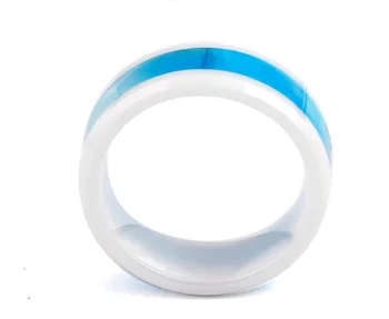 2022 Едро прости бижута, Керамични пръстени, европейски и американски модели, бижута от кристал от Swarovskis със сини черупки