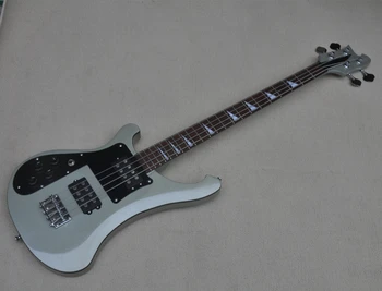 Електрическа бас-китара с 4 струни за лява ръка с черен корпус в корици, предложението за поръчка