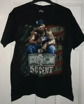 Мъжки t-shirt - Музиката - Рапърът - Rap - 50 цента (G) - Рок-тениски - Черно M (1)
