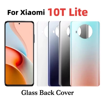 Стъклена Делото За Xiaomi 10T Lite Капак на Отделението за батерията Подмяна на задния панел на корпуса